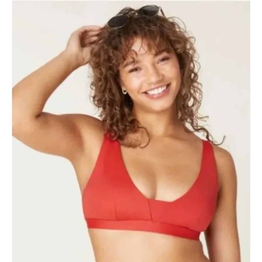 Andie Vibrant Red Bikini Top